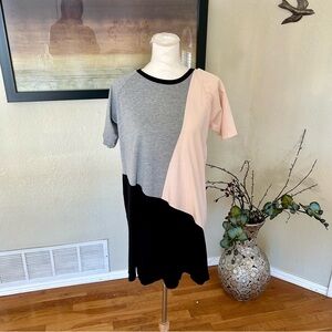 ASOS Large Color Patch Knee Length T-Shirt Dress Women’s Sz 8